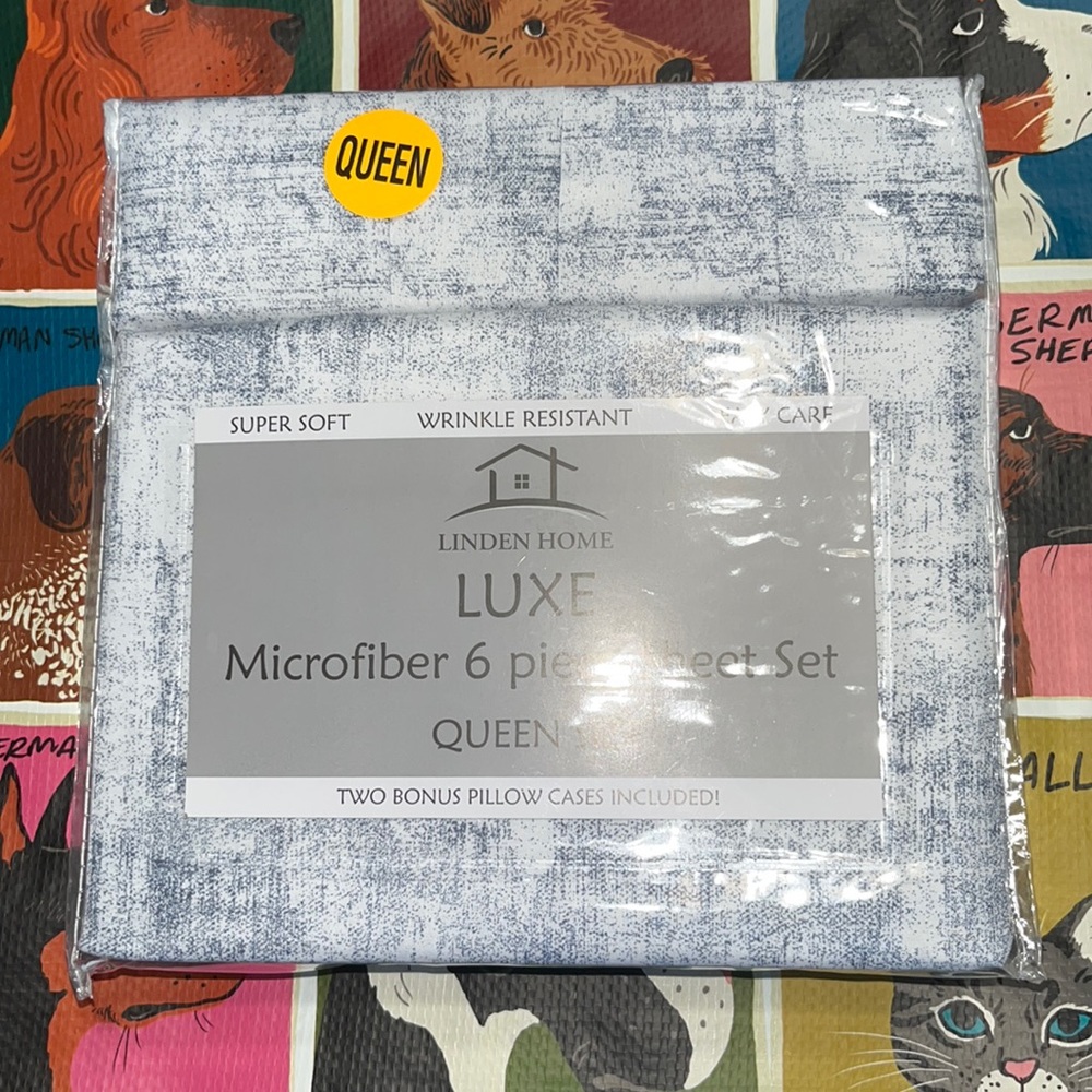 —Linden Home Luxe Microfiber 6 piece QUEEN 🫅👸🏽 Sheet Set FINAL PRICE